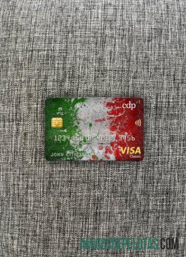 Itália Cassa Depositi E Prestiti Bank Visa Classic Card Photolook Frente exemplo